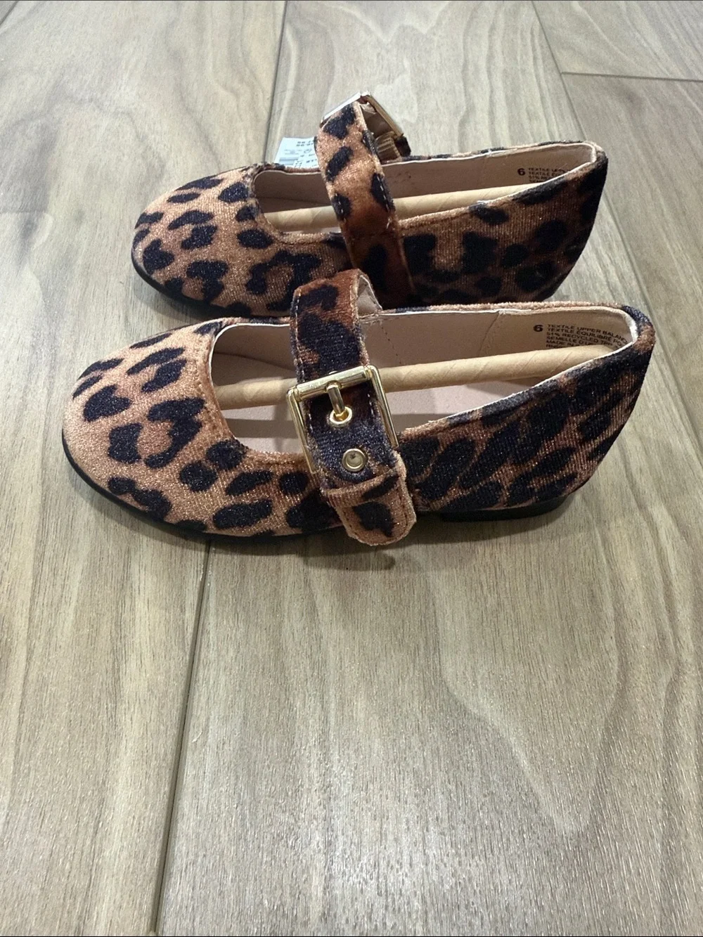Leopard Print Mary Jane Kids Shoes - Brown